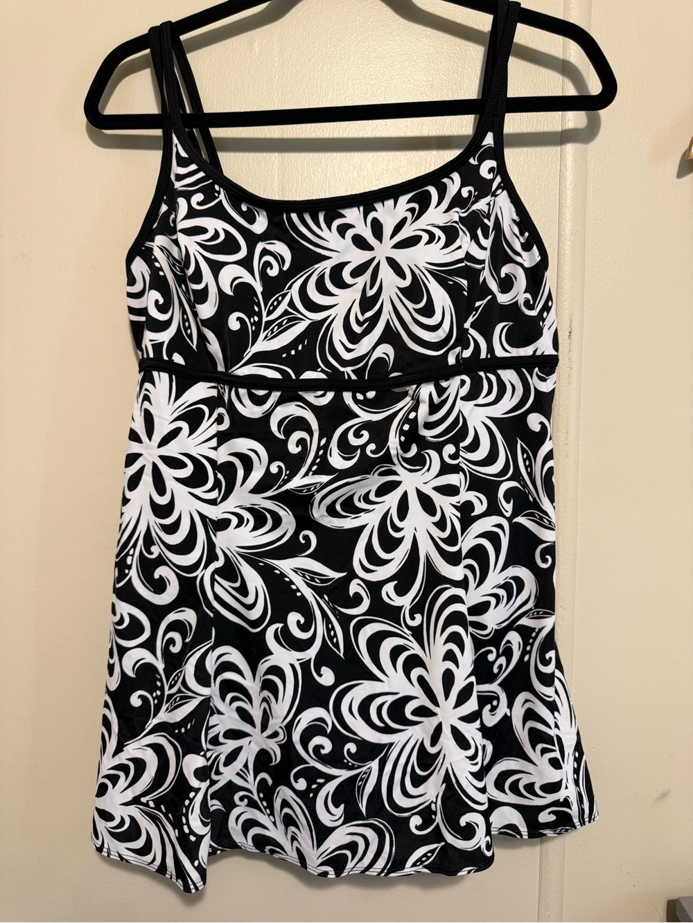 New Robby Len Colonial Paisley One Piece Tummy Shaper Swimdress size 14 - Picture 2 of 13